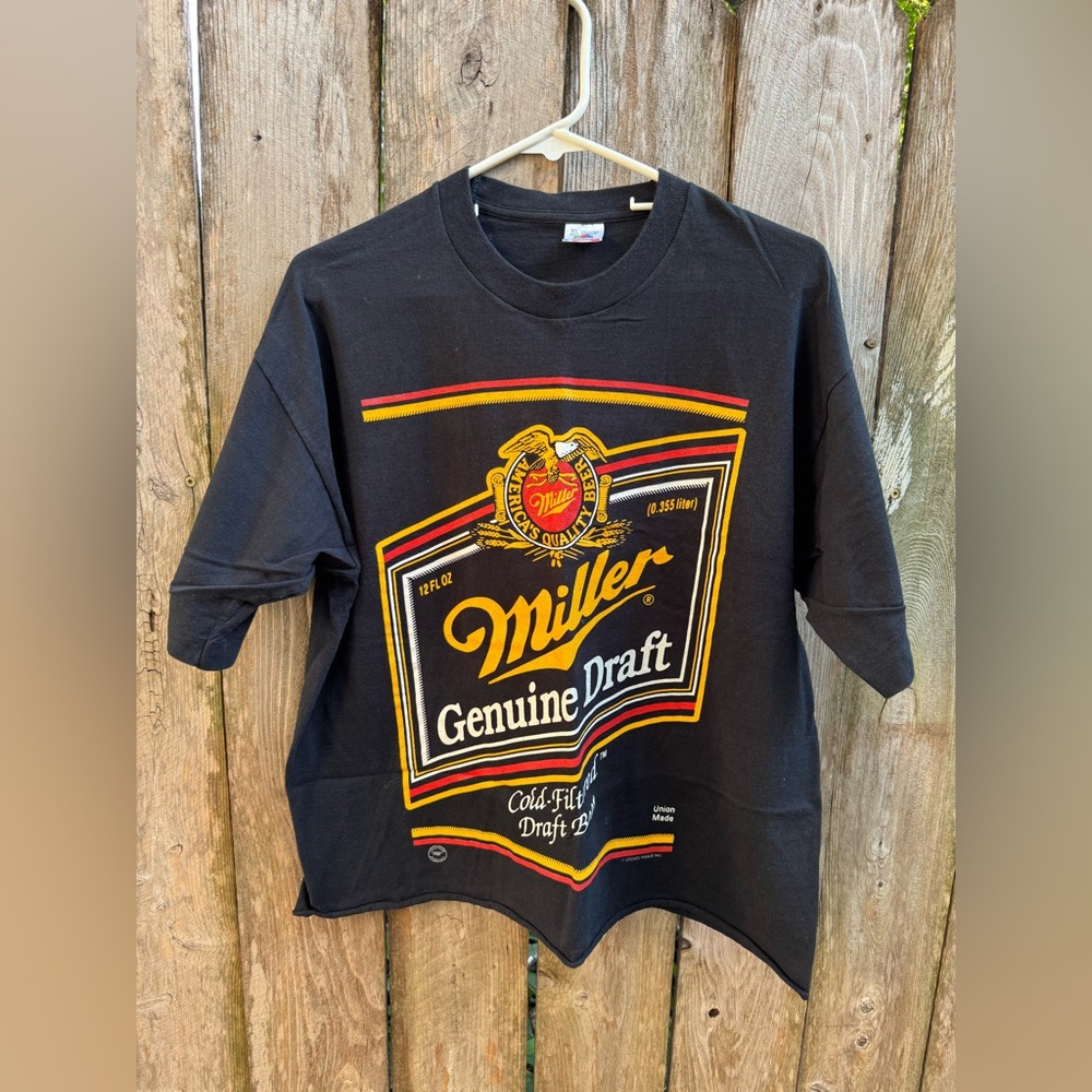 Vintage cropped Fruit of the Loom Miller beer tee